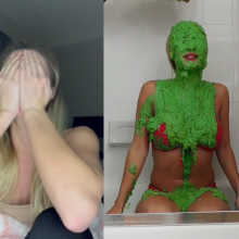 Slimed Models: Vanessa Watches Back Her Epic, Nasty Sliming