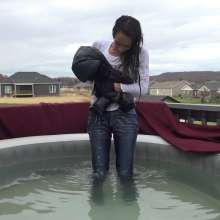 Jayce: Winter Wear in the Jacuzzi!  Uggs, Down Jacket, Jeans+more!