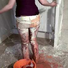 RevSlymsford: Cherry's Messy White Jeans