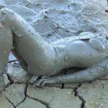 Jayce: Hogtied, Ball Gagged, Face Planting-Sinking in the Mud!