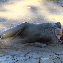 Jayce: Hogtied, Ball Gagged, Face Planting-Sinking in the Mud!