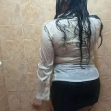 WetPlace: Jazminss Taking Shower In Shirt And Mini Skirt