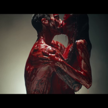 Gater: Adam Levine and Behati Prinsloo gunged in a music video