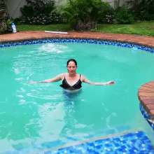 Thefetishgirl: Playing around in a Swimming Pool Fully-dressed