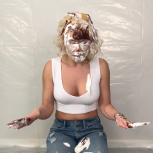 Slimed Models: Kelsey Gets a Whole Lot of Pies to the Face