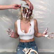 Slimed Models: Kelsey Gets a Whole Lot of Pies to the Face