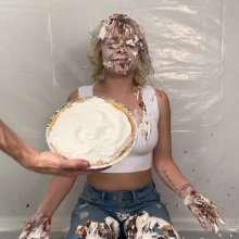Slimed Models: Kelsey Gets a Whole Lot of Pies to the Face
