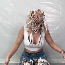 Slimed Models: Kelsey Gets a Whole Lot of Pies to the Face
