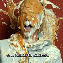 SlapstickStuff: Scarlet Takes 16 Pies, 3 Cakes and Slime... In A Hoodie?!