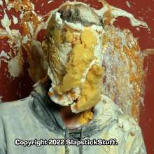 SlapstickStuff: Scarlet Takes 16 Pies, 3 Cakes and Slime... In A Hoodie?!
