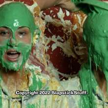 SlapstickStuff: Scarlet Takes 16 Pies, 3 Cakes and Slime... In A Hoodie?!
