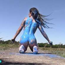 FOXY: Ayako in blue--Only painting
