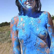 FOXY: Ayako in blue--Only painting