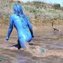 FOXY: Ayako in blue--Only painting