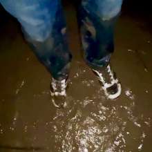 wetmart2240: Very Wet and Muddy Walk