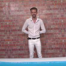 WamtasticUK: Adam Dunking for Ducks in Clear Gunge in White Outfit