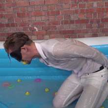 WamtasticUK: Adam Dunking for Ducks in Clear Gunge in White Outfit