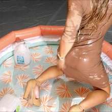 Tight and Wet Clothes: Candy's Wet Dress Fun