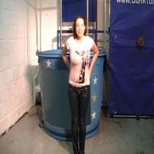 GungeTankBabes: Catherine Gets Dunked in Jeans and White t-shirt