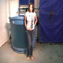 GungeTankBabes: Catherine Gets Dunked in Jeans and White t-shirt