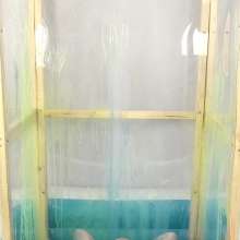 CheekyLuna: Cheekyluna's Red Swimsuit Handcuffed Under Gunge Tank