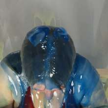 CheekyLuna: Cheekyluna's Red Swimsuit Handcuffed Under Gunge Tank