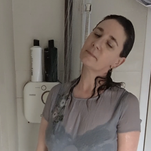 FSChloe: Chloe Gets Her Leather Skirt Hot and Wet