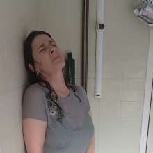 FSChloe: Chloe Gets Her Leather Skirt Hot and Wet