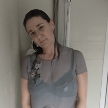 FSChloe: Chloe Gets Her Leather Skirt Hot and Wet