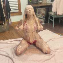Slimed Models: Dani Gets a Sensual Pink Sliming!