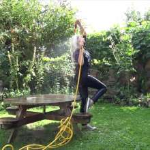 Wamtastic Jessica: Eileen Soaking with the Garden Hose