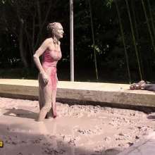 FOXY: Evening dress in mud 2