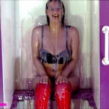 CandyCustard: Gungey Lottii PVC Thighboots Fun