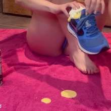 LavenderWood: Lavender Turns Her Nike Sneakers into Custard Cream Trifle