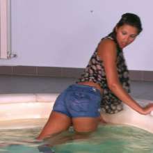 Lara_eurowam: Michaela Is Back for Another Sexy Wetlook Schene in the Pool