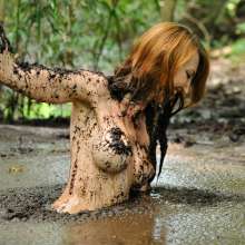 dlodoski: Kendra Plays with Nikko in the Bog--Photos