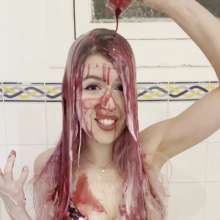 Mia_Mur: Pouring Chocolate on My Messy Hair and Chest