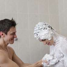 Wet Live Team: Ruslan and Danio's Fun--soap Meeting--lots of Soap!