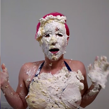 CreamMeAgain: Happy Splatter-day!  3 Coconut Cream Pies Can Cover A Lot!  New Photoset Up