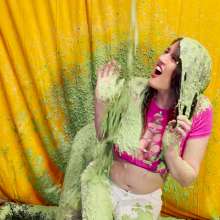 somedude82: Sirena Plays Slime Trivia in Skimpy Pink Top and White Jeans