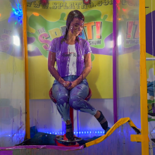 steven306: Lauren Louise in the gunge tank with socks