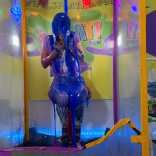 steven306: Lauren Louise in the gunge tank with socks
