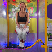 steven306: Lauren Louise in the gunge tank with socks