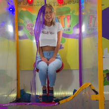 steven306: Lauren Louise in the gunge tank with socks