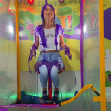 steven306: Lauren Louise in the gunge tank with socks