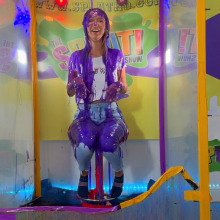 steven306: Lauren Louise in the gunge tank with socks