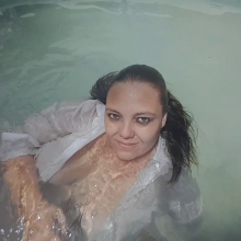 Darkabyss445: Soaking Wet Light Clothes in the Pool