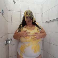 Darkabyss445: White Shirt Trashed with Thick Gunge