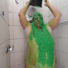 Darkabyss445: White Shirt Trashed with Thick Gunge
