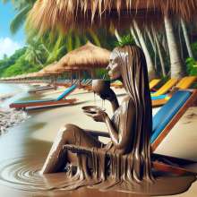splathair2020: AI somewhere on a tropical beach